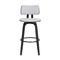Armen Living Pico 26" Swivel Black Wood Counter Stool in Light Gray Fabric with Black Metal LCPIBABLKLTGR26 - alternate 8